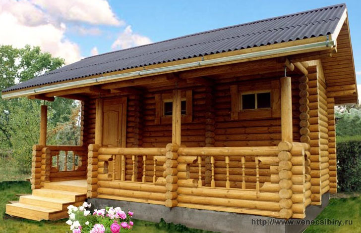 Баня под ключ из оцилиндрованного бревна - это то, что действительно